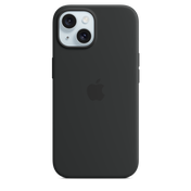 Coque en silicone avec MagSafe pour iPhone 15 - Noir