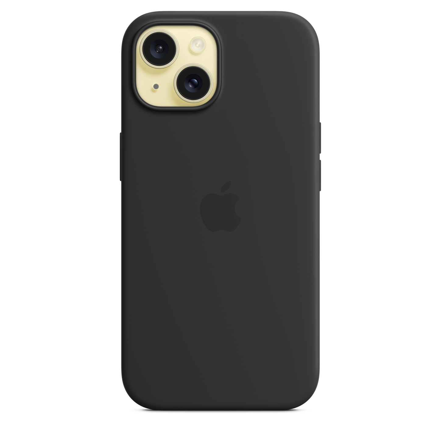 Coque en silicone avec MagSafe pour iPhone 15 - Noir