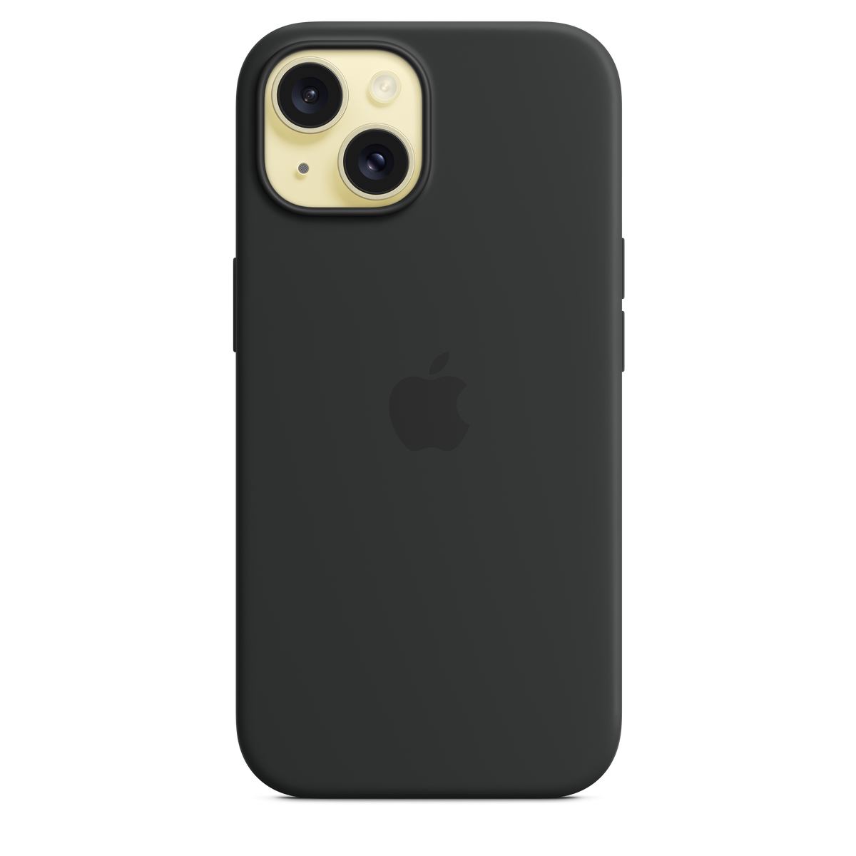 Coque en silicone avec MagSafe pour iPhone 15 - Noir