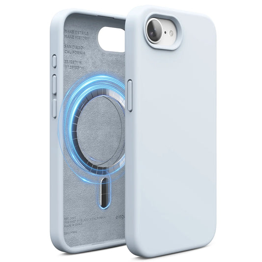 Elago Coque Silicone Magsafe pour iPhone 16e • Bleu Clair