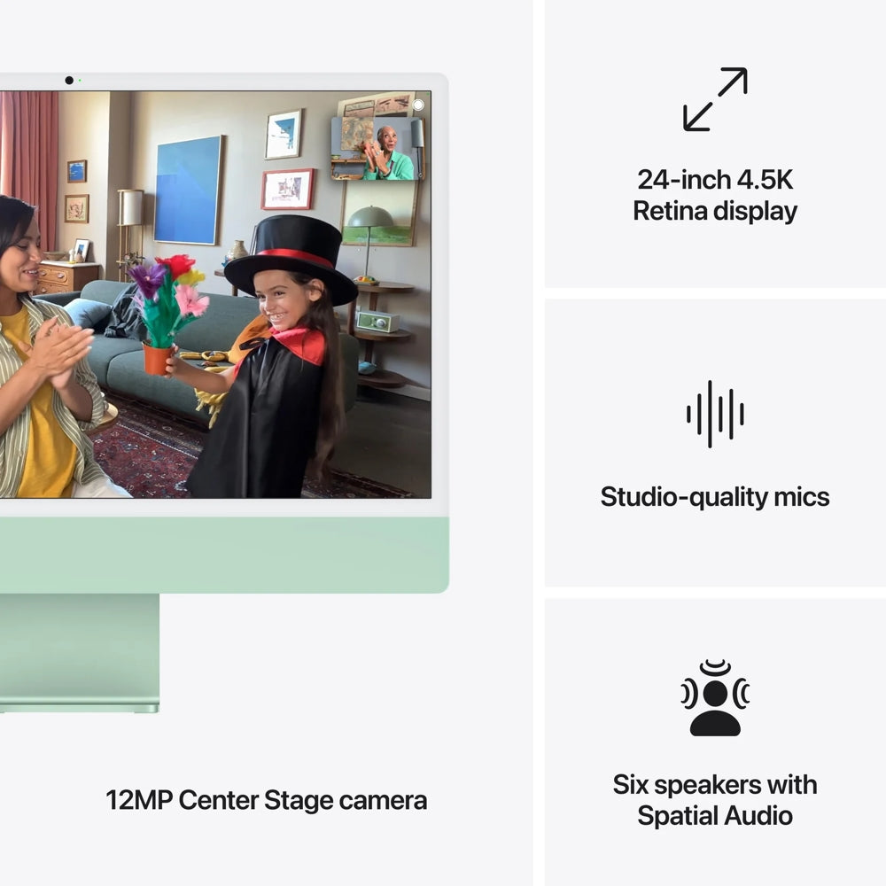 iMac 24" M4 8C/16GB/256GB/GPU8C • Suisse-Français • Touch Num • Vert