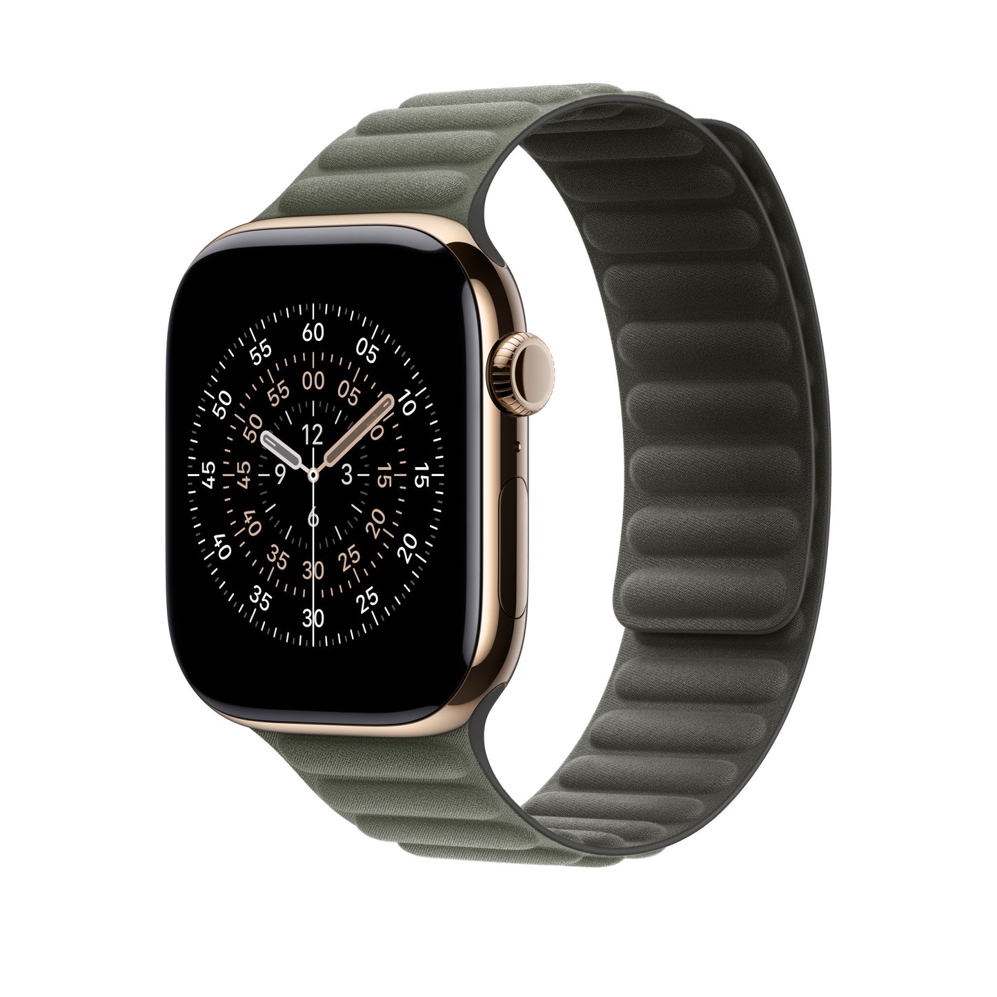 Apple • Bracelet à maillons magnétique Gris Sauge 46 mm - S/M
