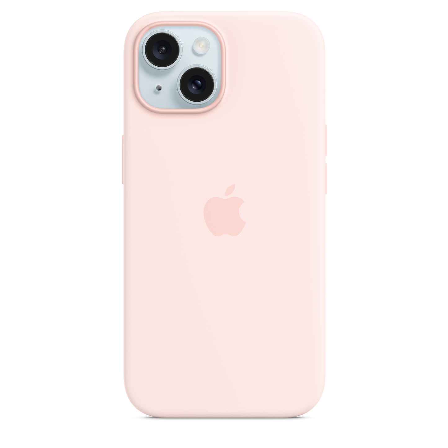 Coque en silicone avec MagSafe pour iPhone 15 - Rose pâle
