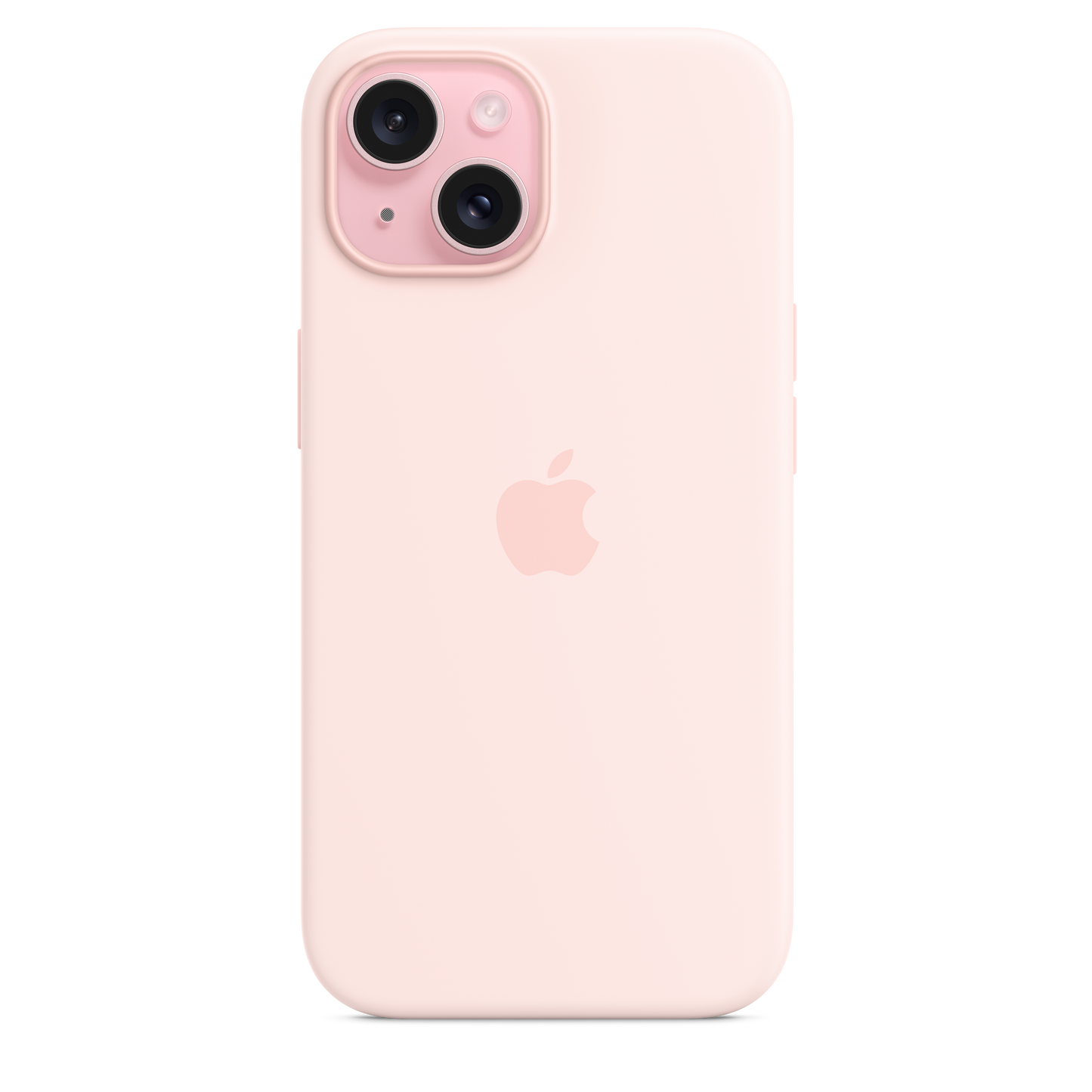 Coque en silicone avec MagSafe pour iPhone 15 - Rose pâle