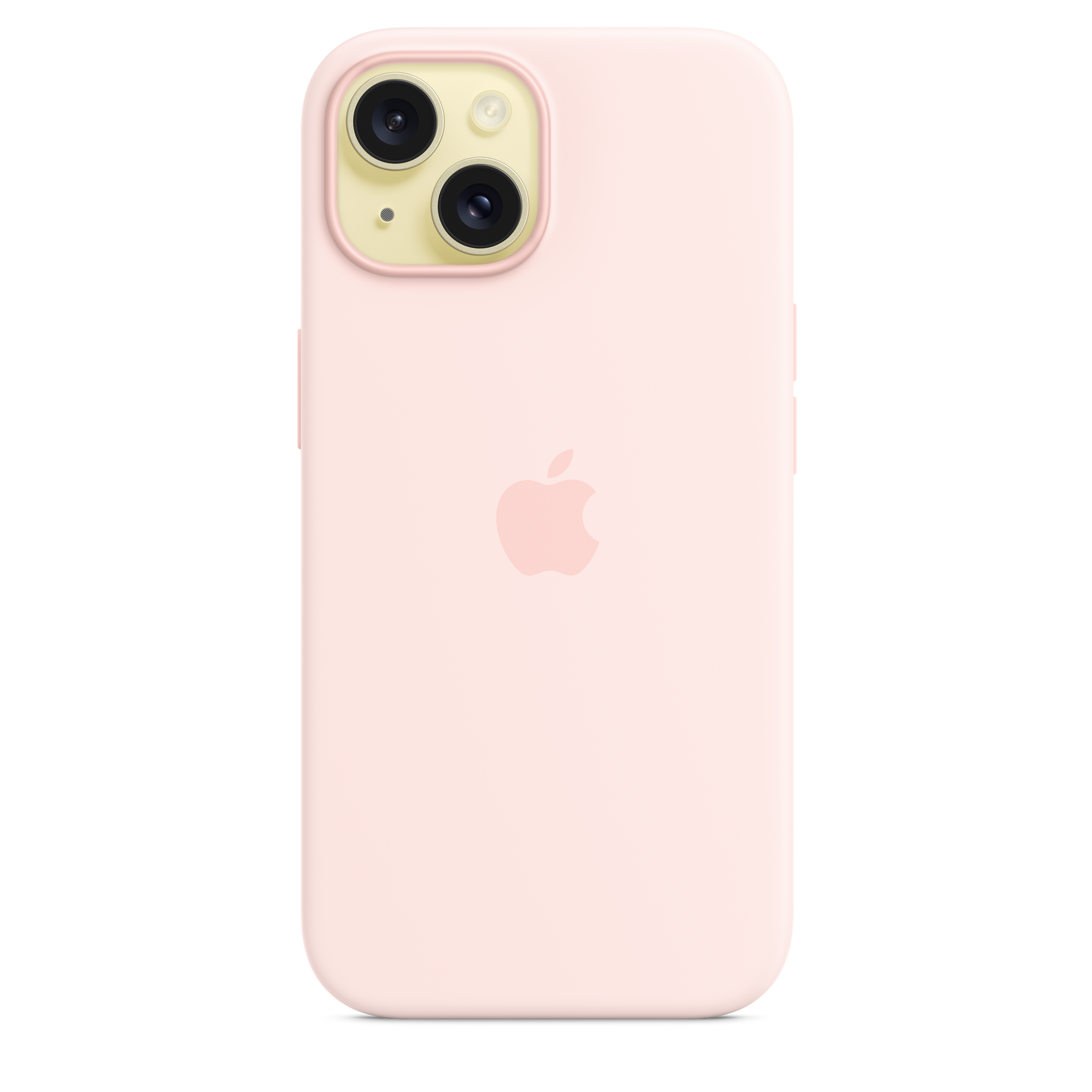 Coque en silicone avec MagSafe pour iPhone 15 - Rose pâle