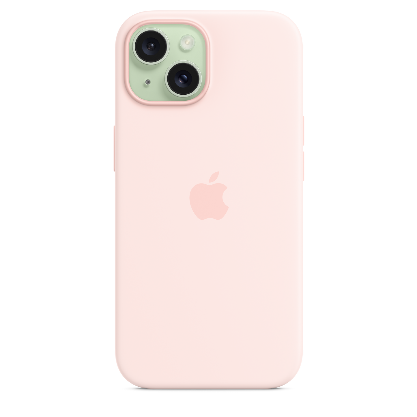 Coque en silicone avec MagSafe pour iPhone 15 - Rose pâle