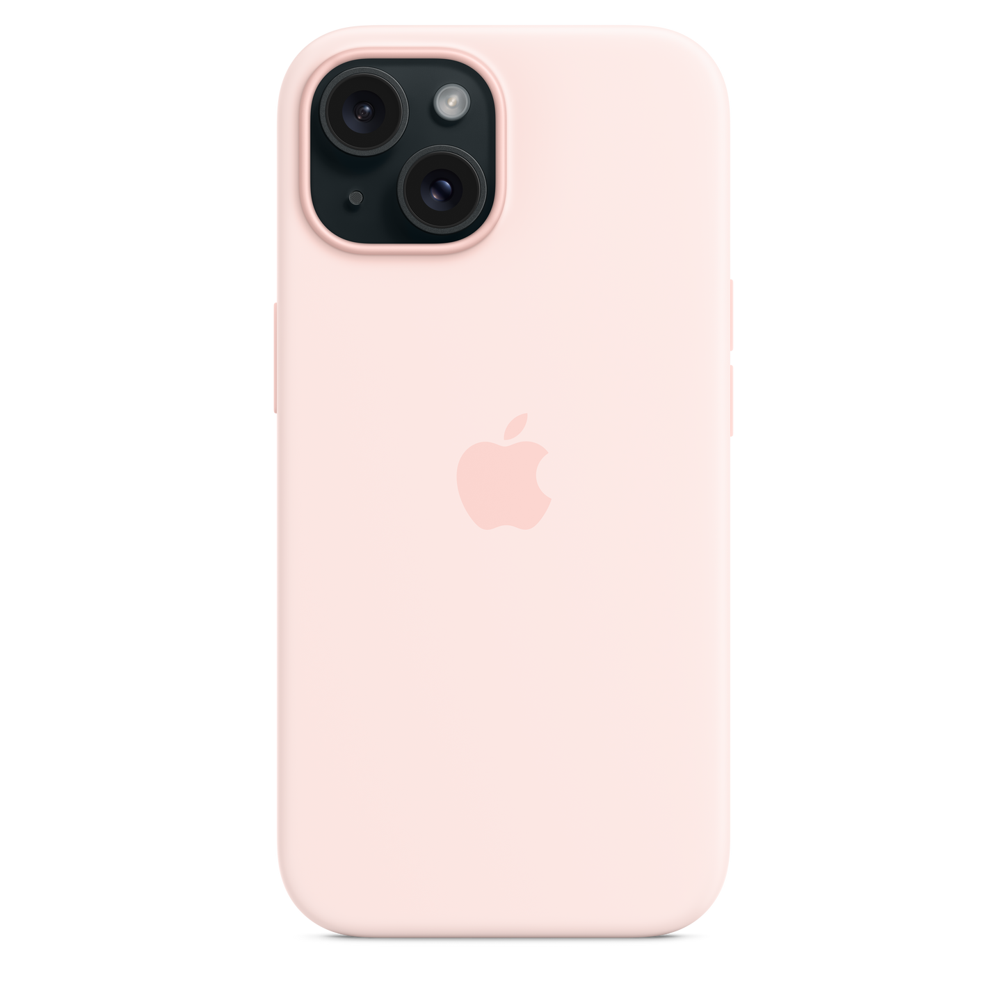 Coque en silicone avec MagSafe pour iPhone 15 - Rose pâle