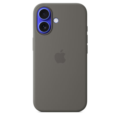 iPhone 16 Coque en Silicone avec MagSafe • Gris Minéral