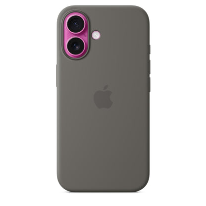 iPhone 16 Coque en Silicone avec MagSafe • Gris Minéral