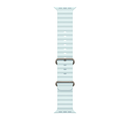 Apple Bracelet Océan • 49mm • Bleu Glacier Titane Naturel