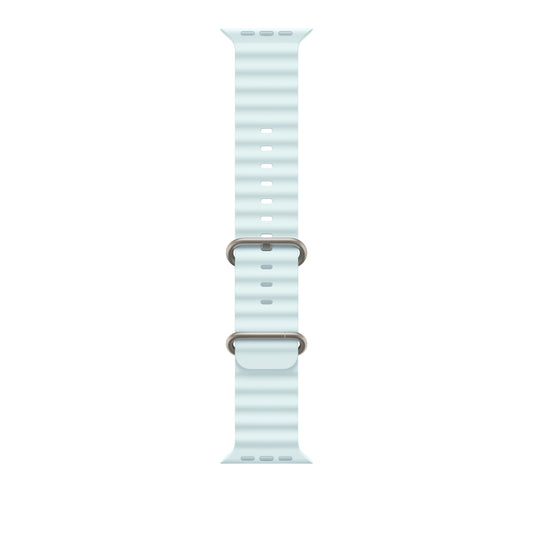 Apple Bracelet Océan • 49mm • Bleu Glacier Titane Naturel