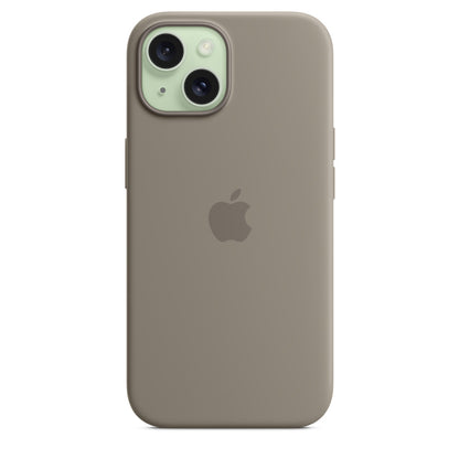 Apple • Coque en silicone avec MagSafe pour iPhone 15 • Argile