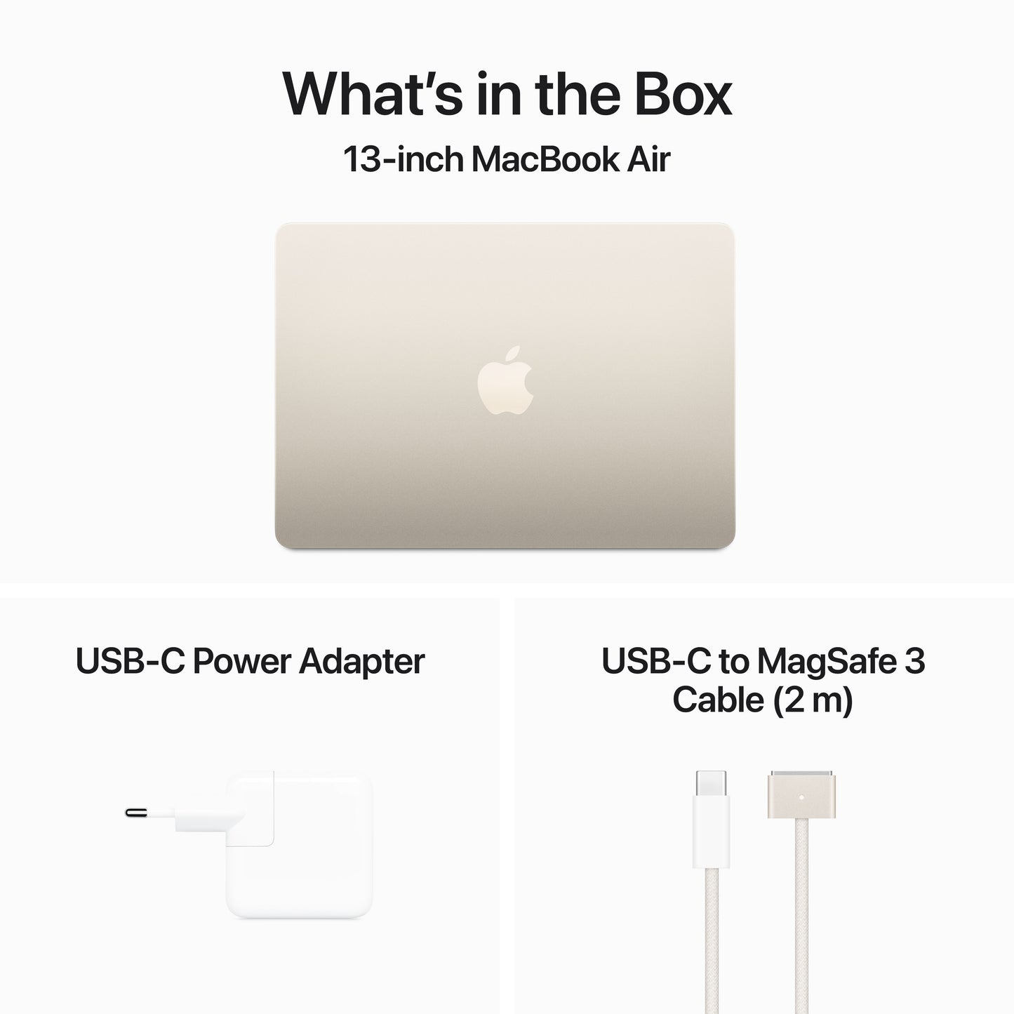 MacBook Air 13" M3 8C/16GB/512GBSSD/GPU 10C • Suisse-Français • Lumière Stellaire