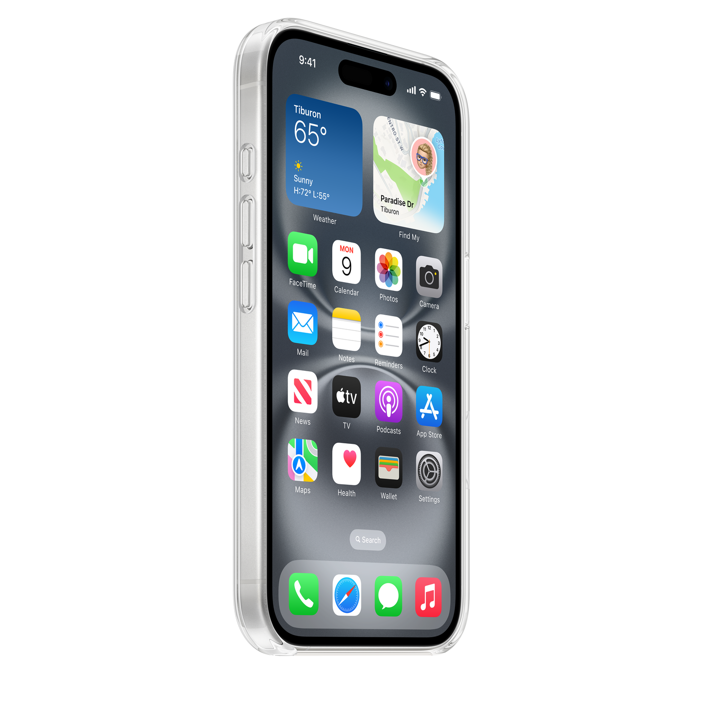 Coque transparente avec MagSafe pour iPhone 16