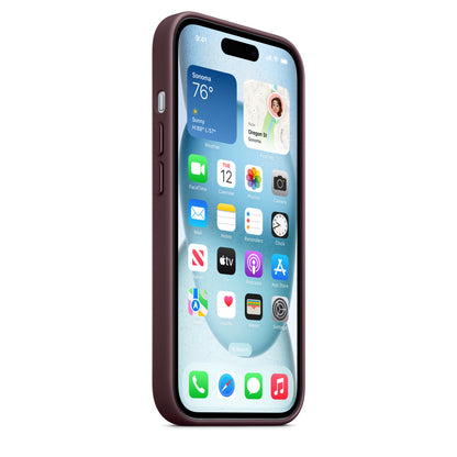 Apple Coque en tissage fin avec MagSafe pour iPhone 15 • Mûre