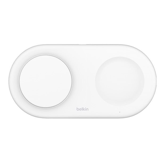 Belkin BoostCharge Pro 2 in 1 Qi2 Charging Pad • 15W • Blanc