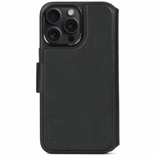 Decoded • Etui Portefeuille amovible pour iPhone 15 Pro Max • Noir