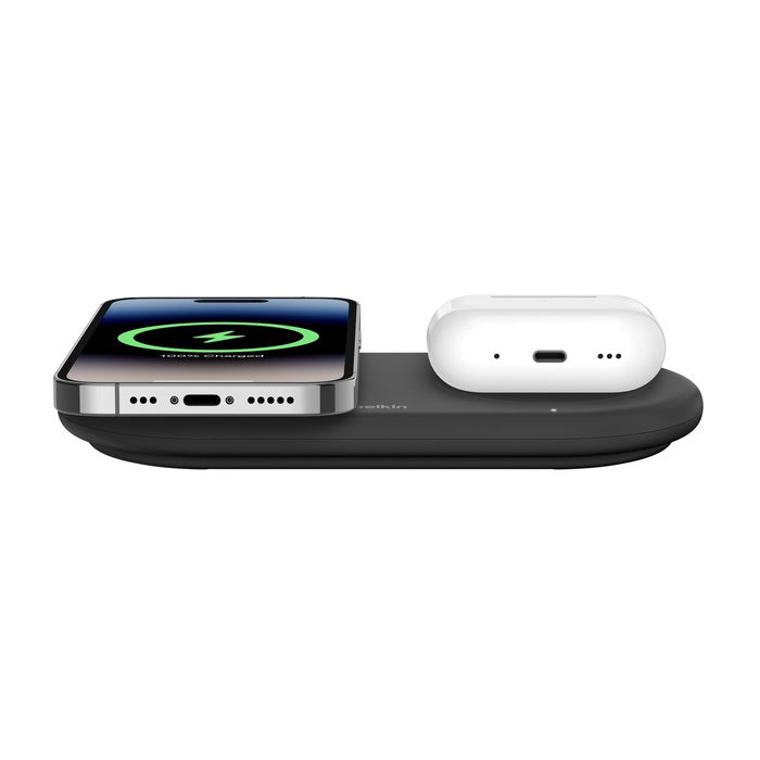 Belkin BoostCharge Pro 2 in 1 Qi2 Charging Pad • 15W • Noir