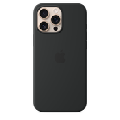 Coque en silicone avec MagSafe pour iPhone 16 Pro Max - Noir