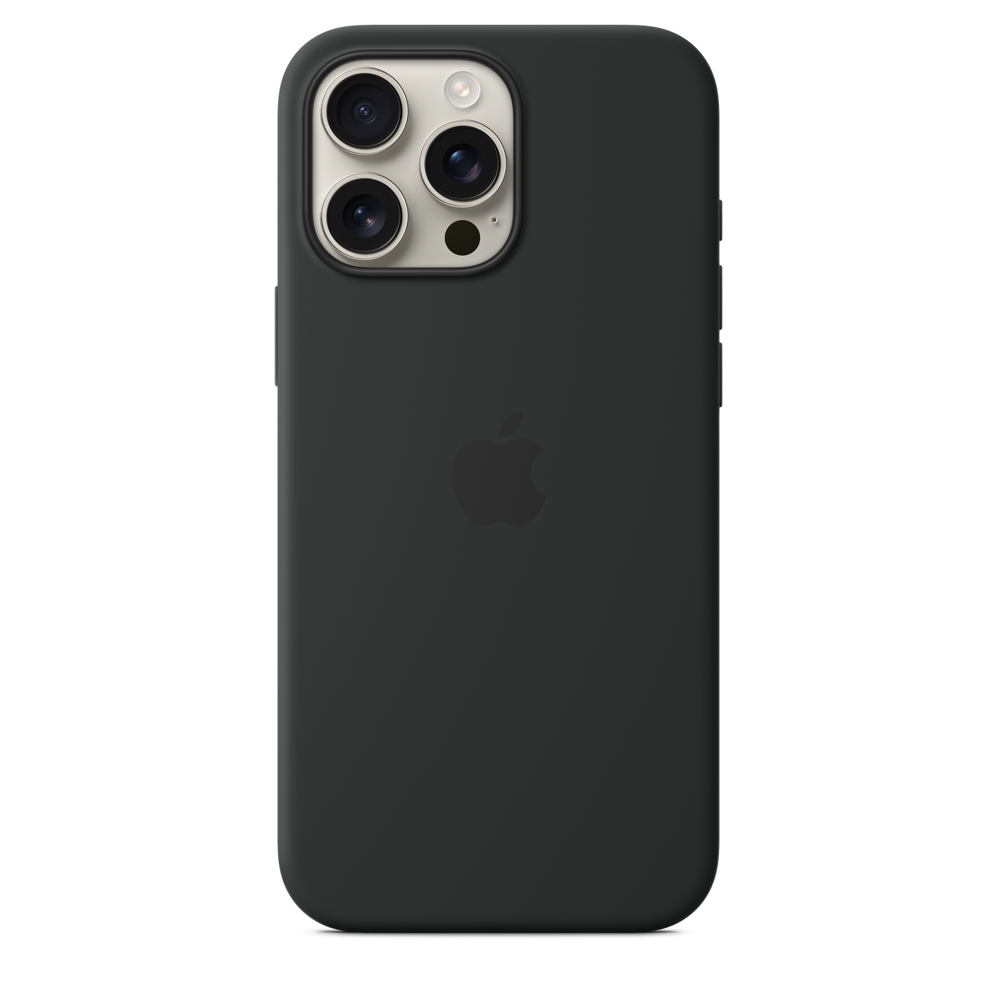 Coque en silicone avec MagSafe pour iPhone 16 Pro Max - Noir