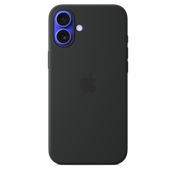 Coque en silicone avec MagSafe pour iPhone 16 Plus - Noir