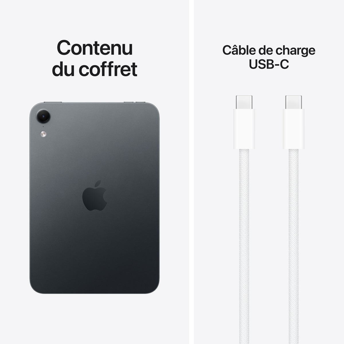 iPad mini Wi-Fi 256 Go Verre standard - Minuit (A20 Pro)