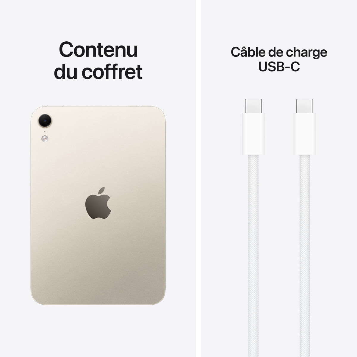 iPad mini Wi-Fi 128 Go Verre standard - Lumière stellaire (A20 Pro)