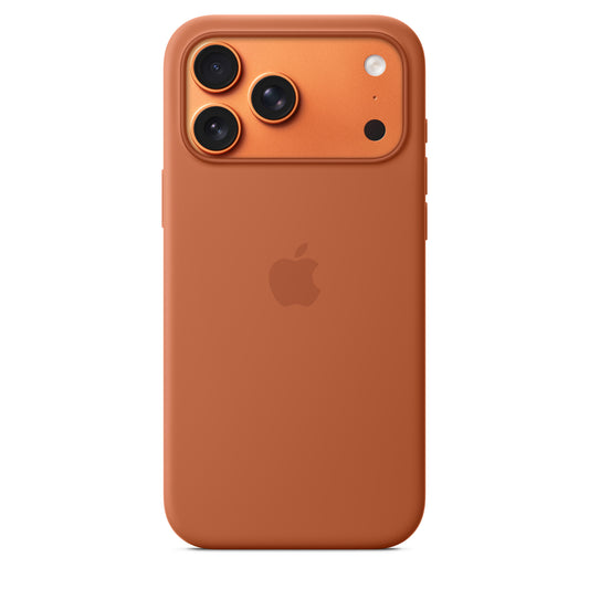 Coque en silicone avec MagSafe pour iPhone 17 Pro Max - Terracotta