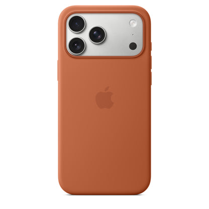 Coque en silicone avec MagSafe pour iPhone 17 Pro Max - Terracotta