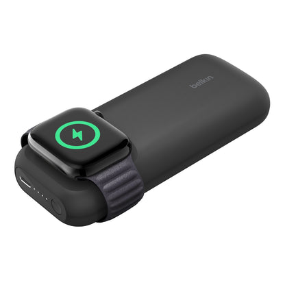 Belkin Batterie externe 10K avec chargeur Apple Watch et charge sans fil • Noire