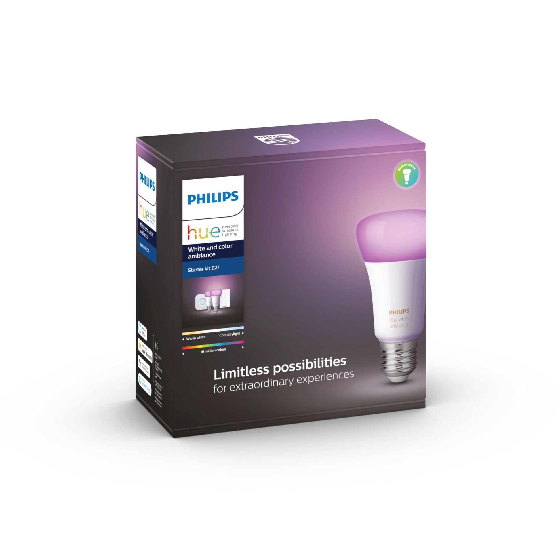 Philips Hue (E27) White and Color Ambiance • Pack de démarrage