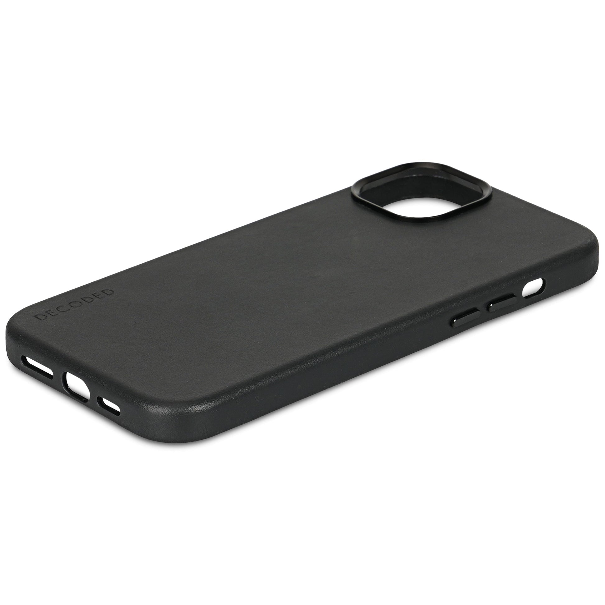 Decoded • Coque de protection en cuir pour iPhone 15 Plus • Noir