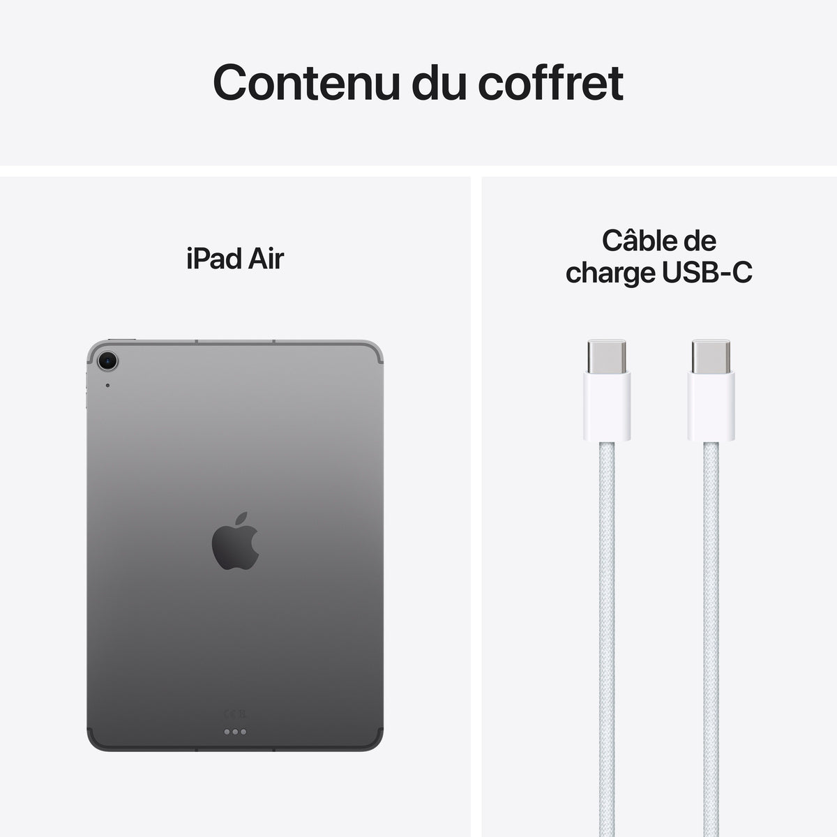 iPad Air 11 pouces Wi-Fi + Cellular 128 Go - Gris sidéral (M3)