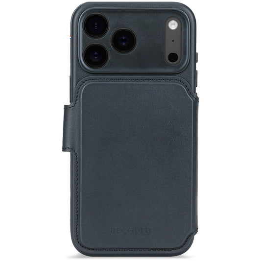 Decoded • Etui Portefeuille amovible pour iPhone 17 Pro • Bleu Marine