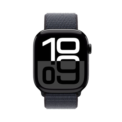 Apple Watch Series 10 • 46mm • Noir de jais • Boucle Encre Violette