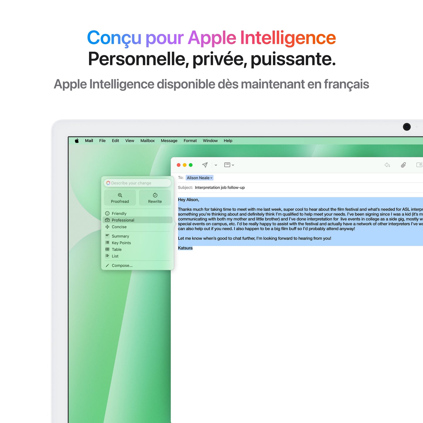 iMac 24" M4 10C/16GB/512GB/GPU10C/Gbit • Suisse-Français • Touch Num • Vert