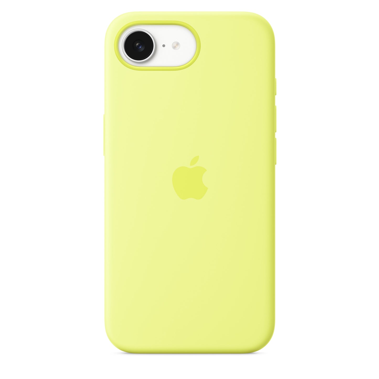 Coque en silicone pour iPhone 16e - Jaune fluo