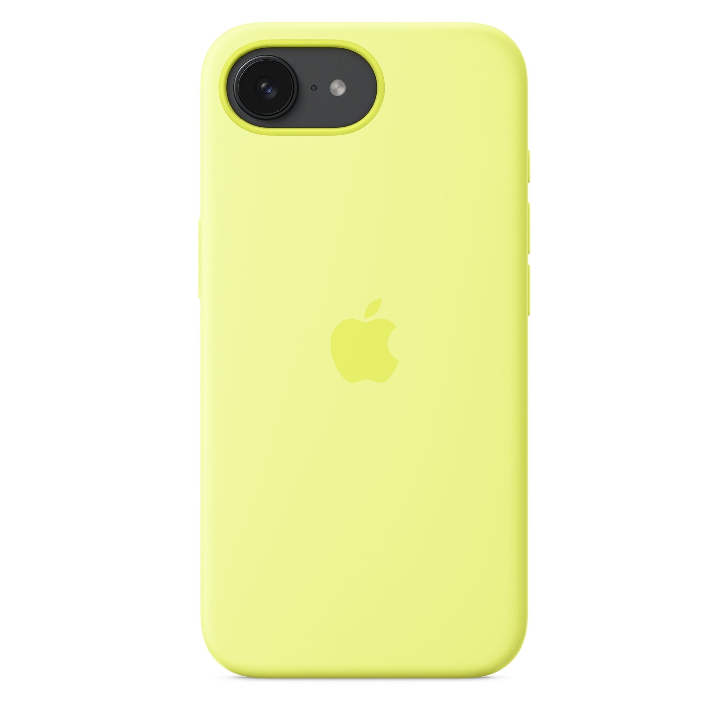 Coque en silicone pour iPhone 16e - Jaune fluo