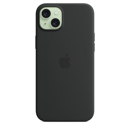 Apple • Coque en silicone avec MagSafe pour iPhone 15 Plus • Noir