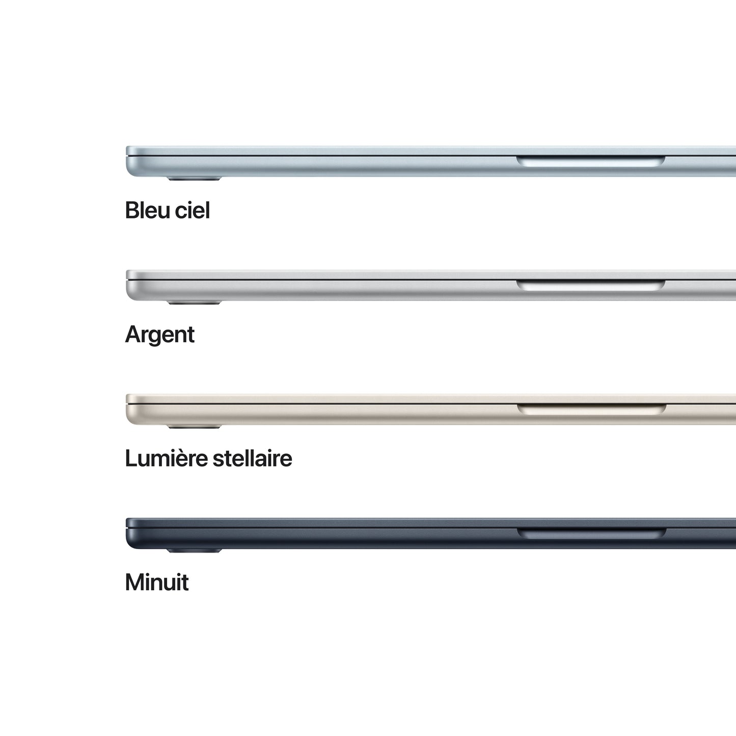 MacBook Air 15 pouces: Puce Apple M4 avec CPU 10 cœurs et GPU 10 cœurs, 256 Go SSD - Ciel