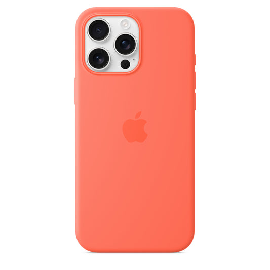 Apple Coque en silicone avec MagSafe pour iPhone 16 Pro Max • Tangerine