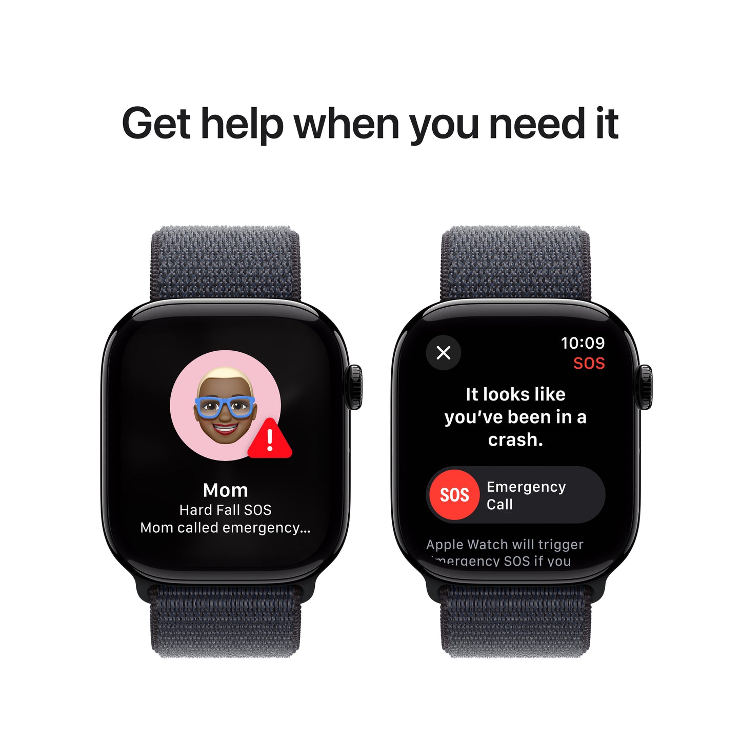 Apple Watch Series 10 • 46mm • Noir de jais • Boucle Encre Violette