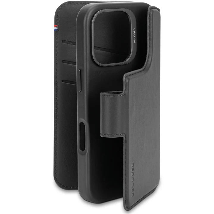 Decoded • Etui Portefeuille amovible pour iPhone 16 Pro • Noir