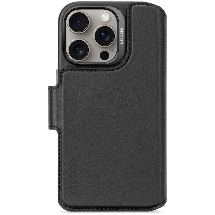 Decoded • Etui Portefeuille amovible pour iPhone 16 Pro • Noir