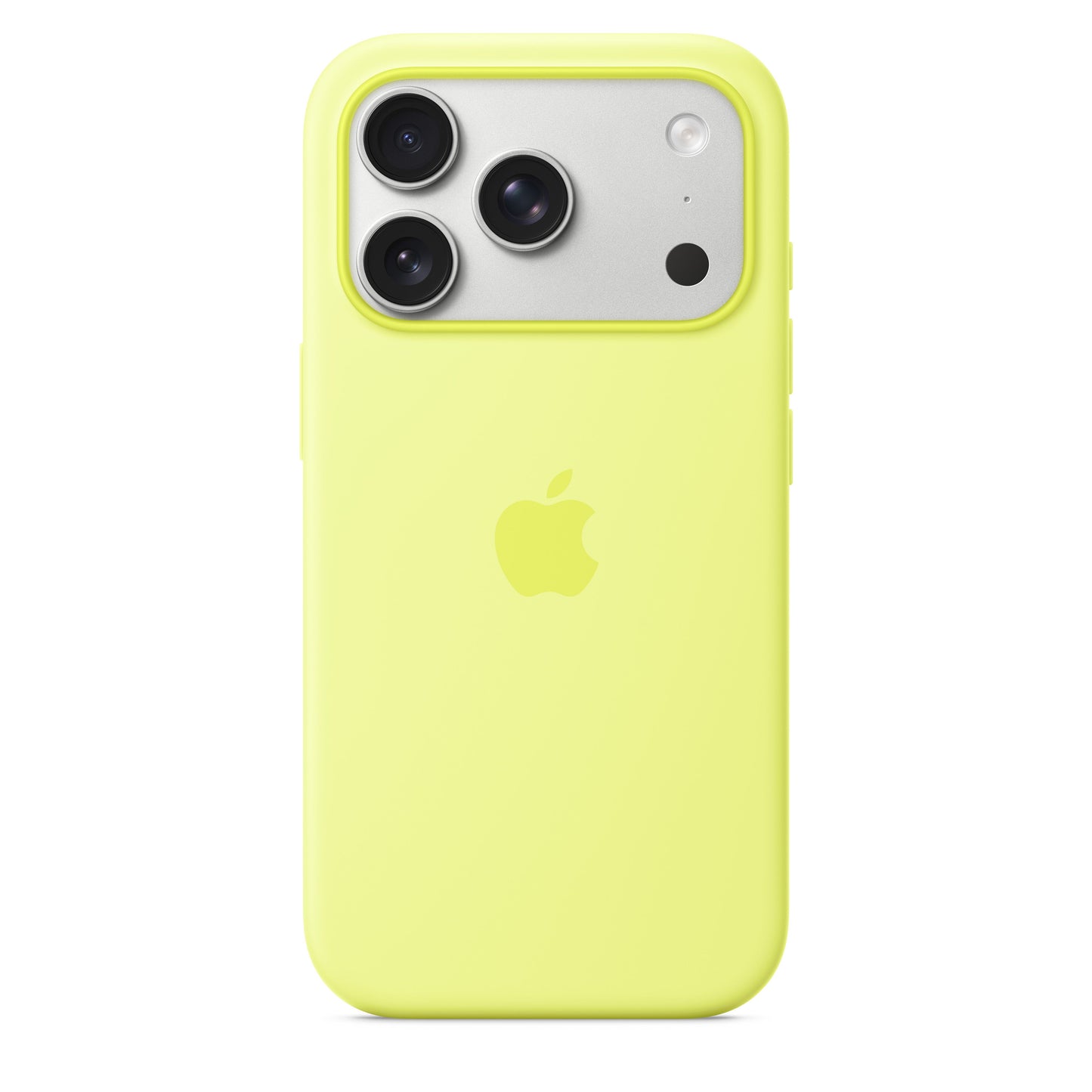 Coque en silicone avec MagSafe pour iPhone 17 Pro – Jaune fluo