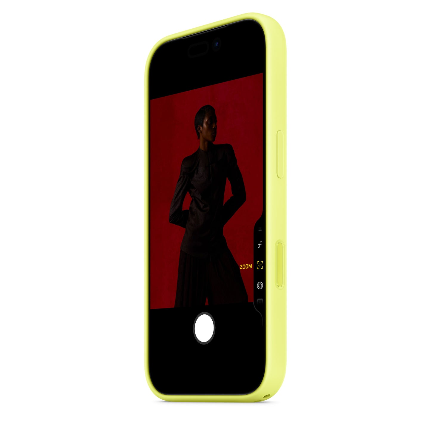Coque en silicone avec MagSafe pour iPhone 17 Pro – Jaune fluo