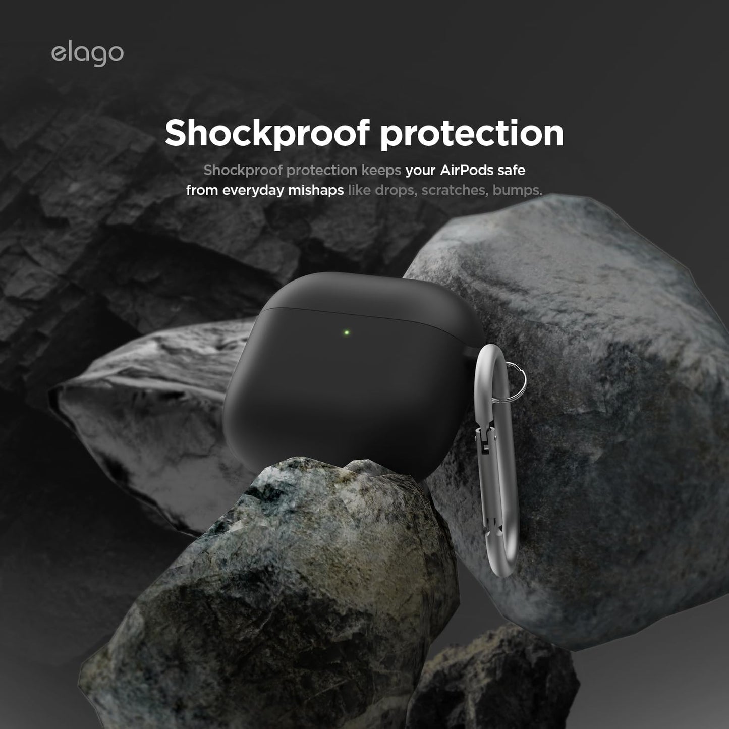 ELAGO Airpods 4 Coque de protection • Noir