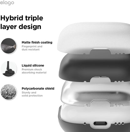 ELAGO Airpods 4 Coque de protection • Noir