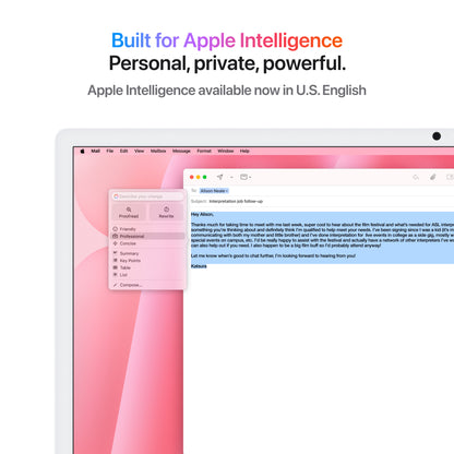 iMac 24" M4 10C/16GB/256GB/GPU10C/Gbit • Français • Touch ID • Rose
