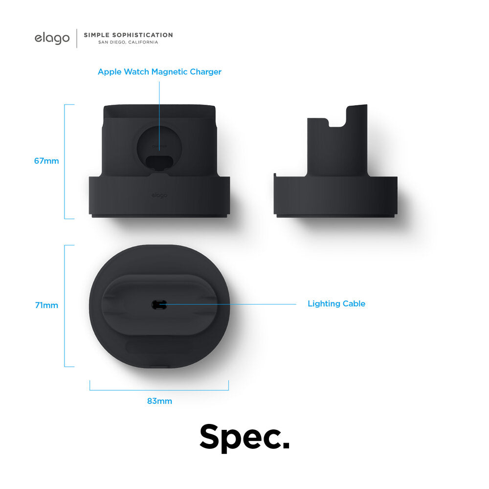 ELAGO Dual Mini Pro Stand de charge • Noir